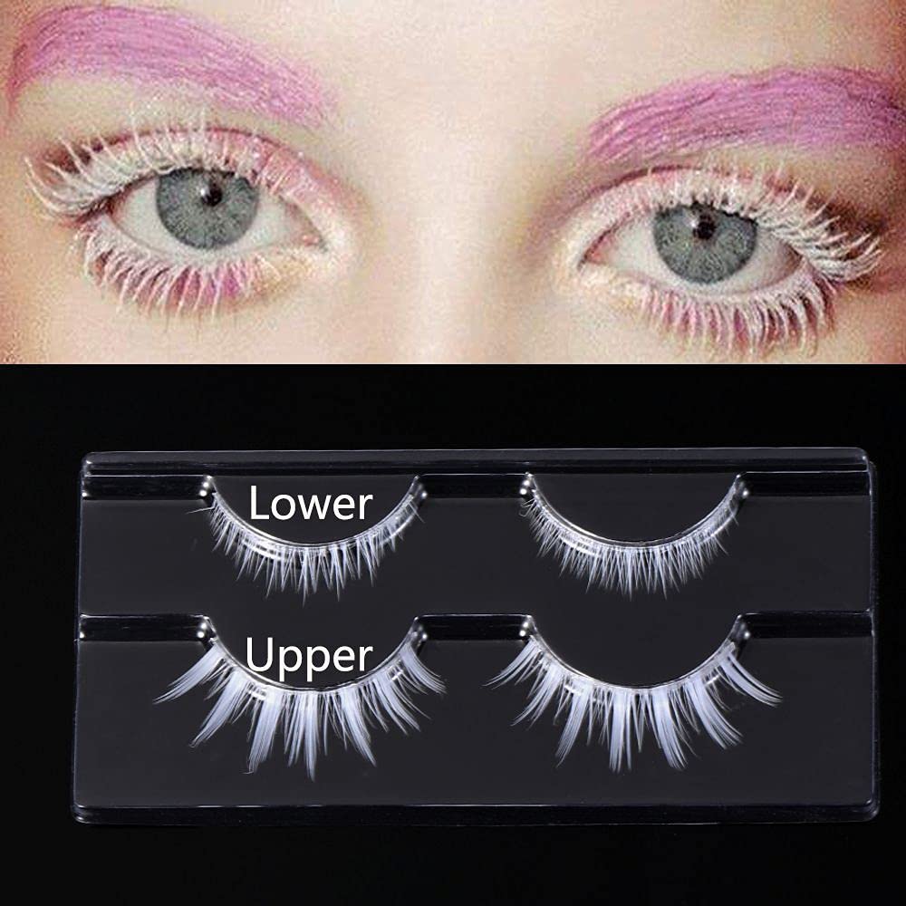 Outopen pestañas blancas inferiores para equilibrio del look