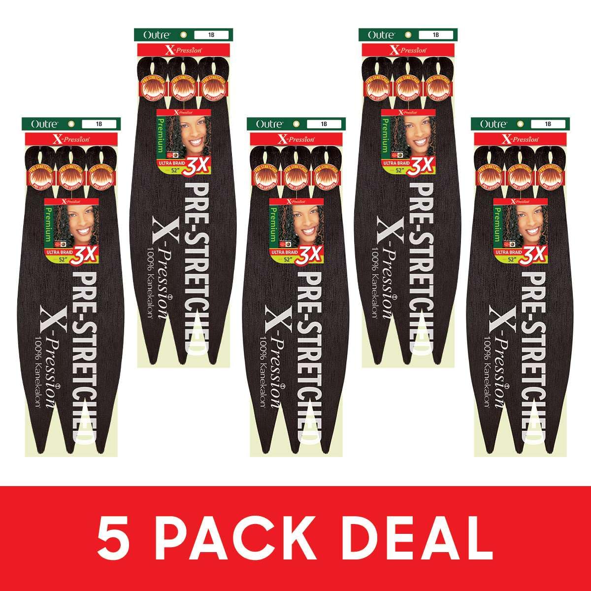 Outre X-Pression Braid fiber close-up reveals soft Kanekalon texture.