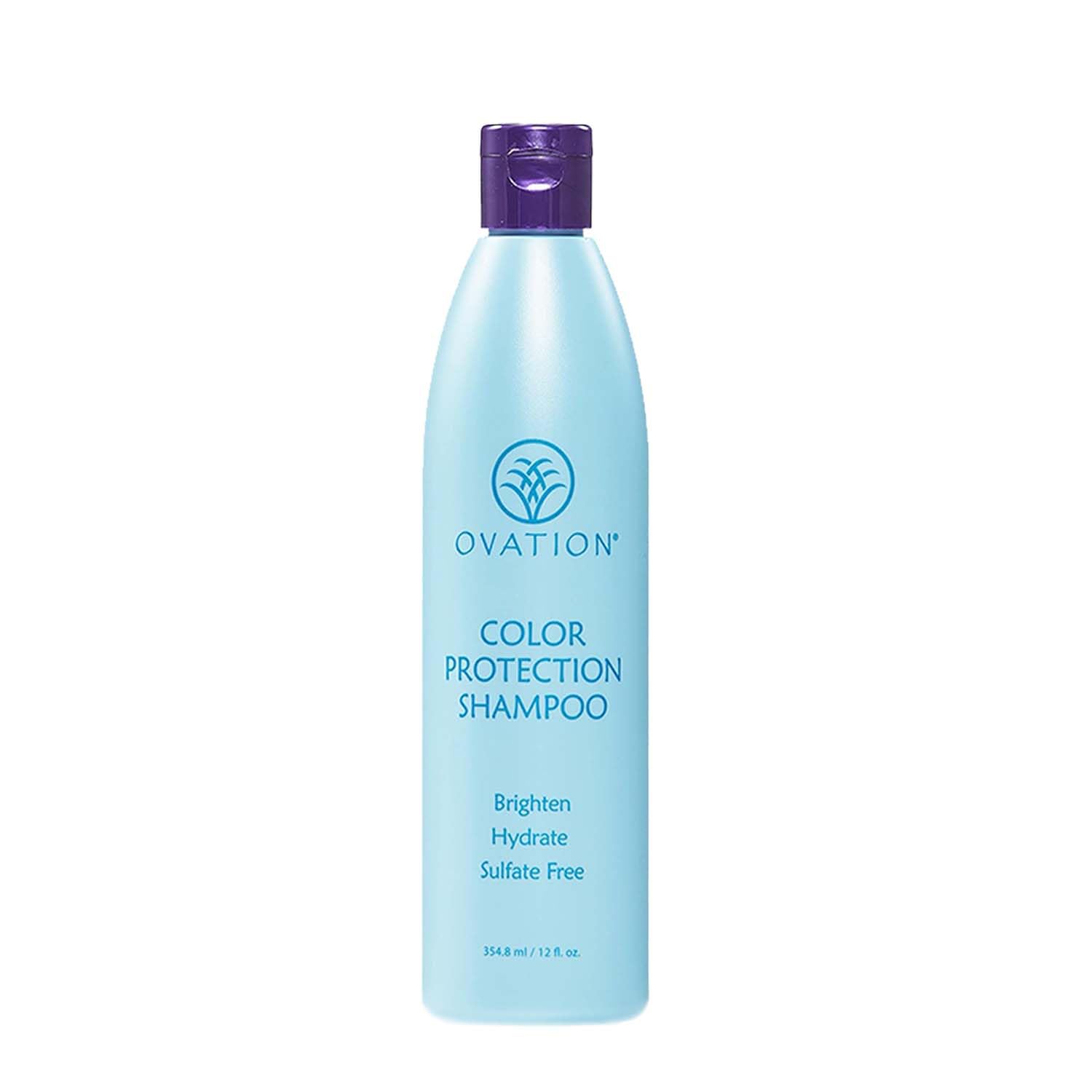 Ovation Color Protection Champú, botella visible, protege el color y aporta brillo.