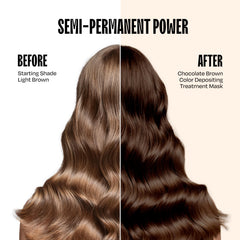 oVertone Chocolate Marrón deposita color suave y hidrata el cabello.