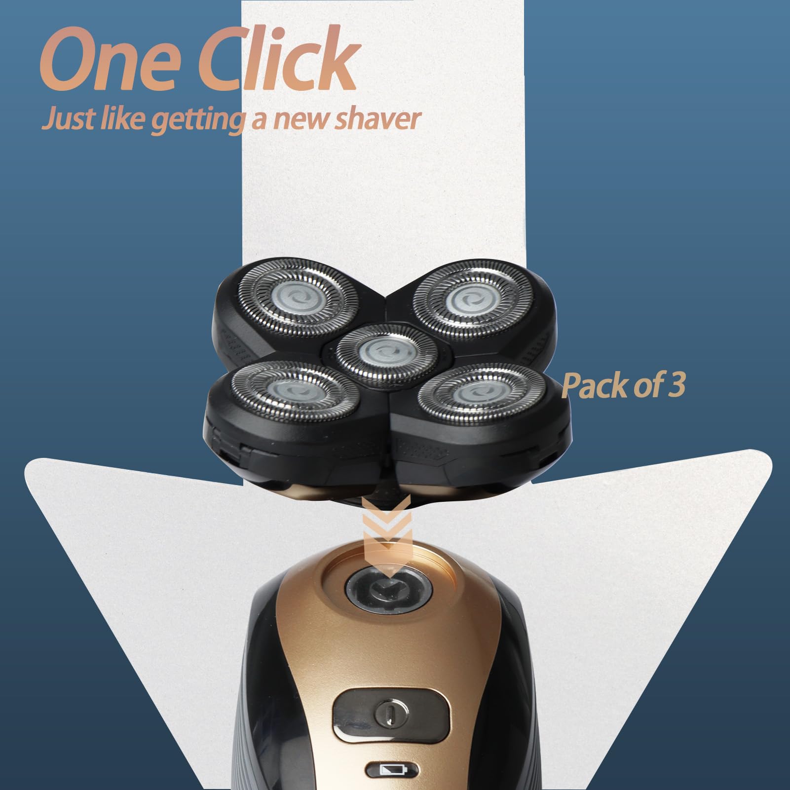 Cuchillas de acero inoxidable Oxsito Pro 5, duraderas para diferentes afeitados.