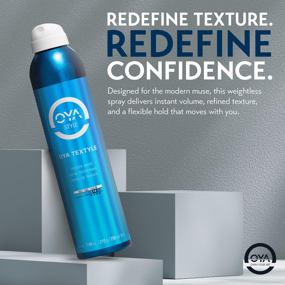 OYA TEXTYLE laca para cabello: textura suave y movimiento definidos