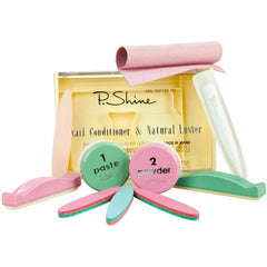Kit P-Shine de manicura japonesa con pasta verde para cuidado de uñas