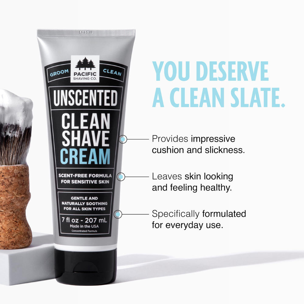 Pacific Shaving Company crema de afeitar con vitamina E para hidratación suave