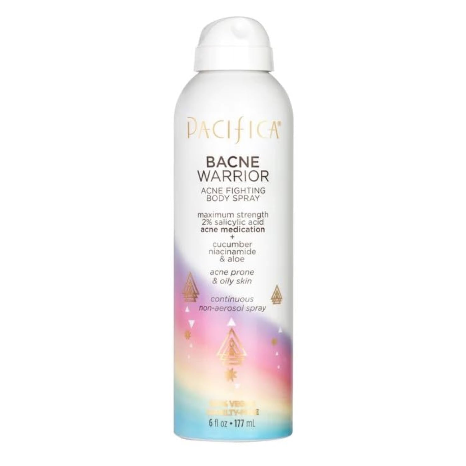 Pacifica Bacne Warrior botella-niebla fina: aplicación suave para la espalda