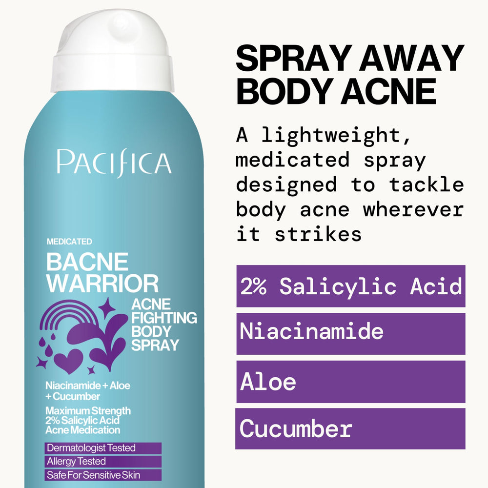 Pacifica Bacne Warrior envase-6oz: tamaño práctico
