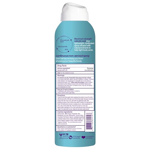 Pacifica Bacne Warrior espalda-uso: spray para poros despejados