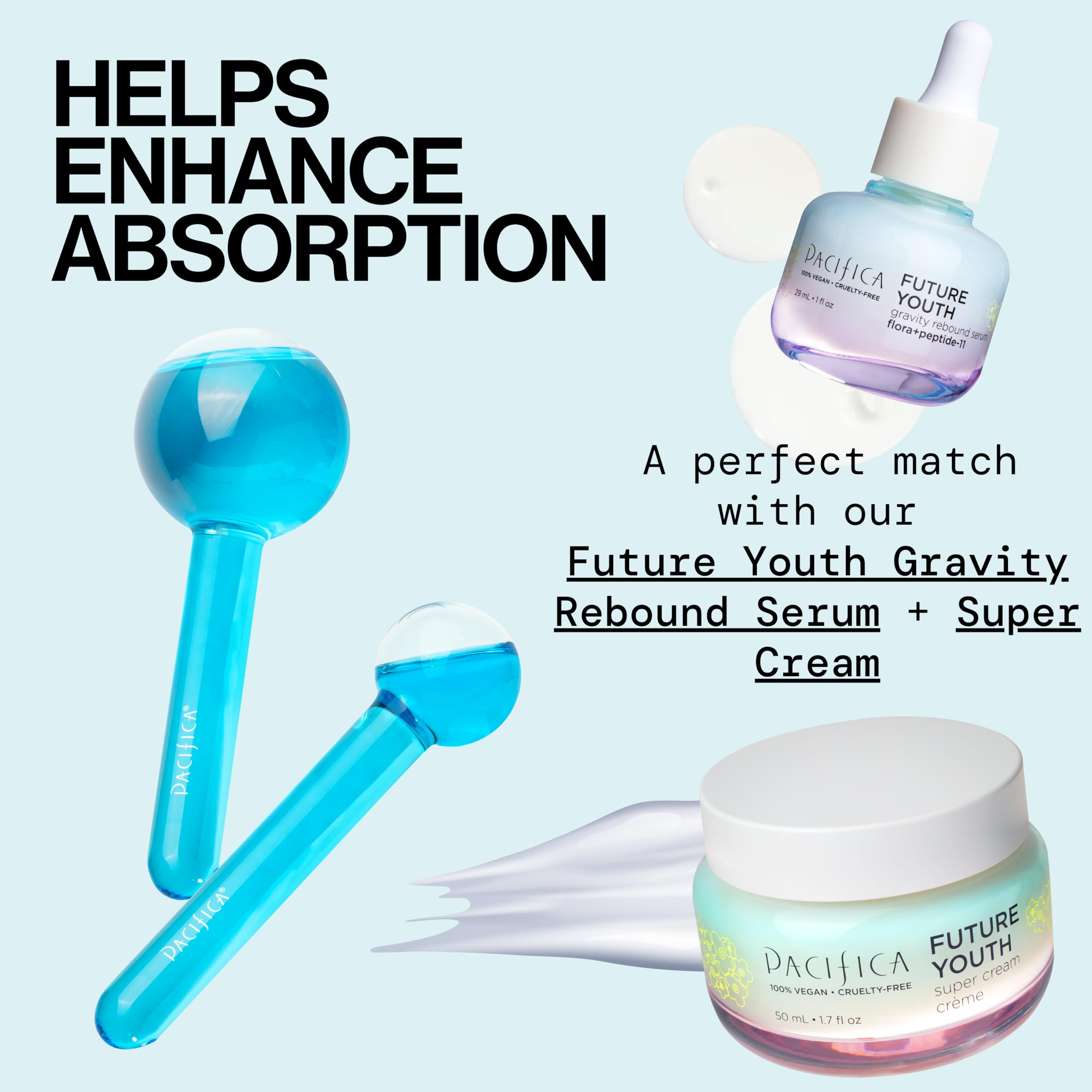 Aplicacion de serum con frio Pacifica: mejor absorcion.
