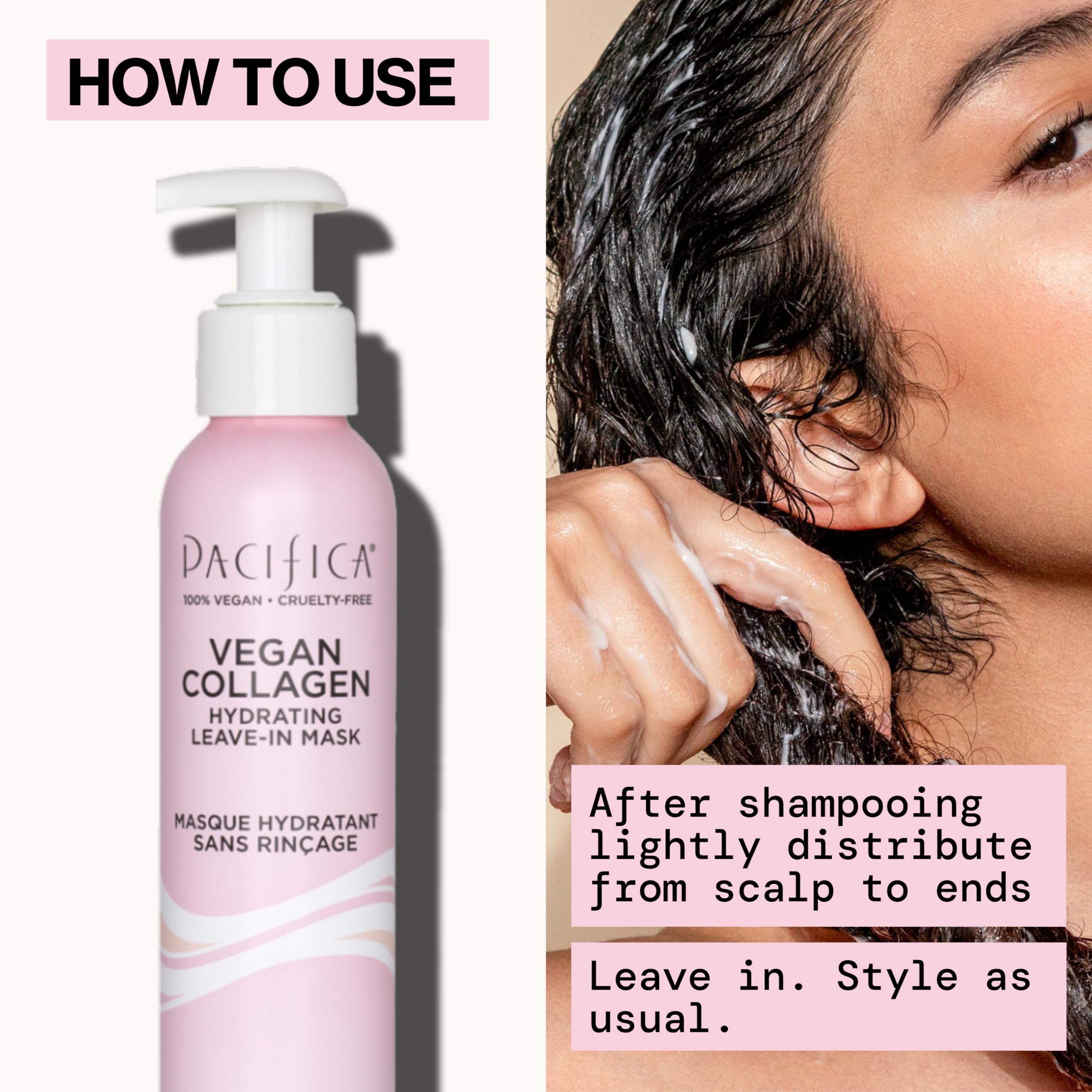 Pacifica mascarilla aporta brillo natural y cabello más suave.