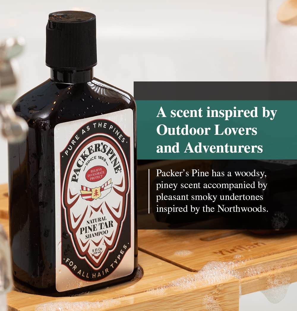 Packer's Pine Tar Shampoo, aplicación-ducha: ideal para rutina diaria