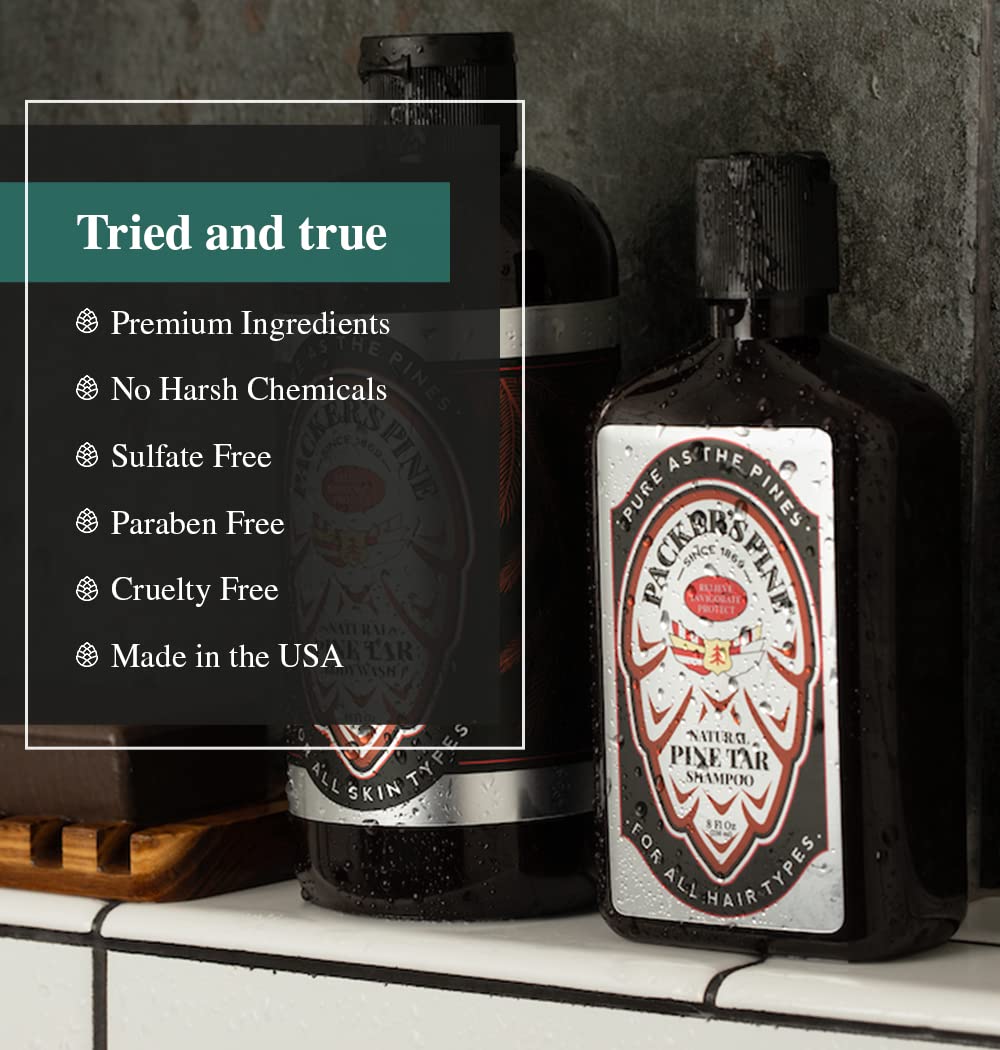 Packer's Pine Tar Shampoo, textura-espuma: limpieza suave y agradable