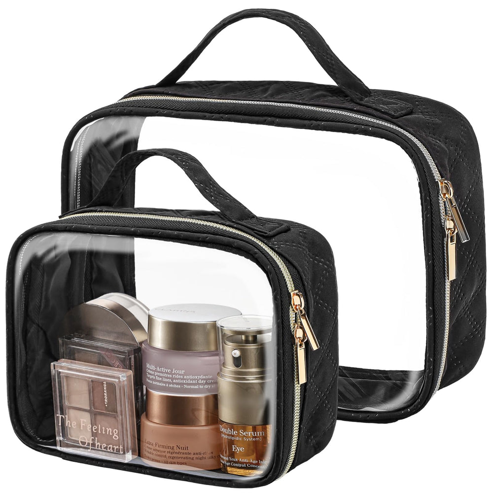PACKISM bolsa de maquillaje transparente grande facilita ver y sacar productos de viaje