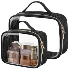 PACKISM bolsa de maquillaje transparente grande facilita ver y sacar productos de viaje