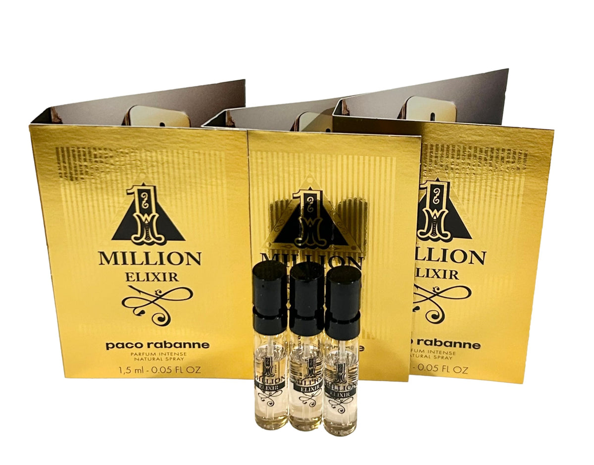 Paco Rabanne 1 Million Elixir Intense en botella mini, perfecto para viaje ligero.