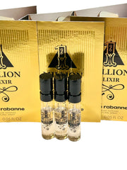 Conjunto de 3 viales de 1.5 ml de Paco Rabanne 1 Million Elixir Intense para pruebas.