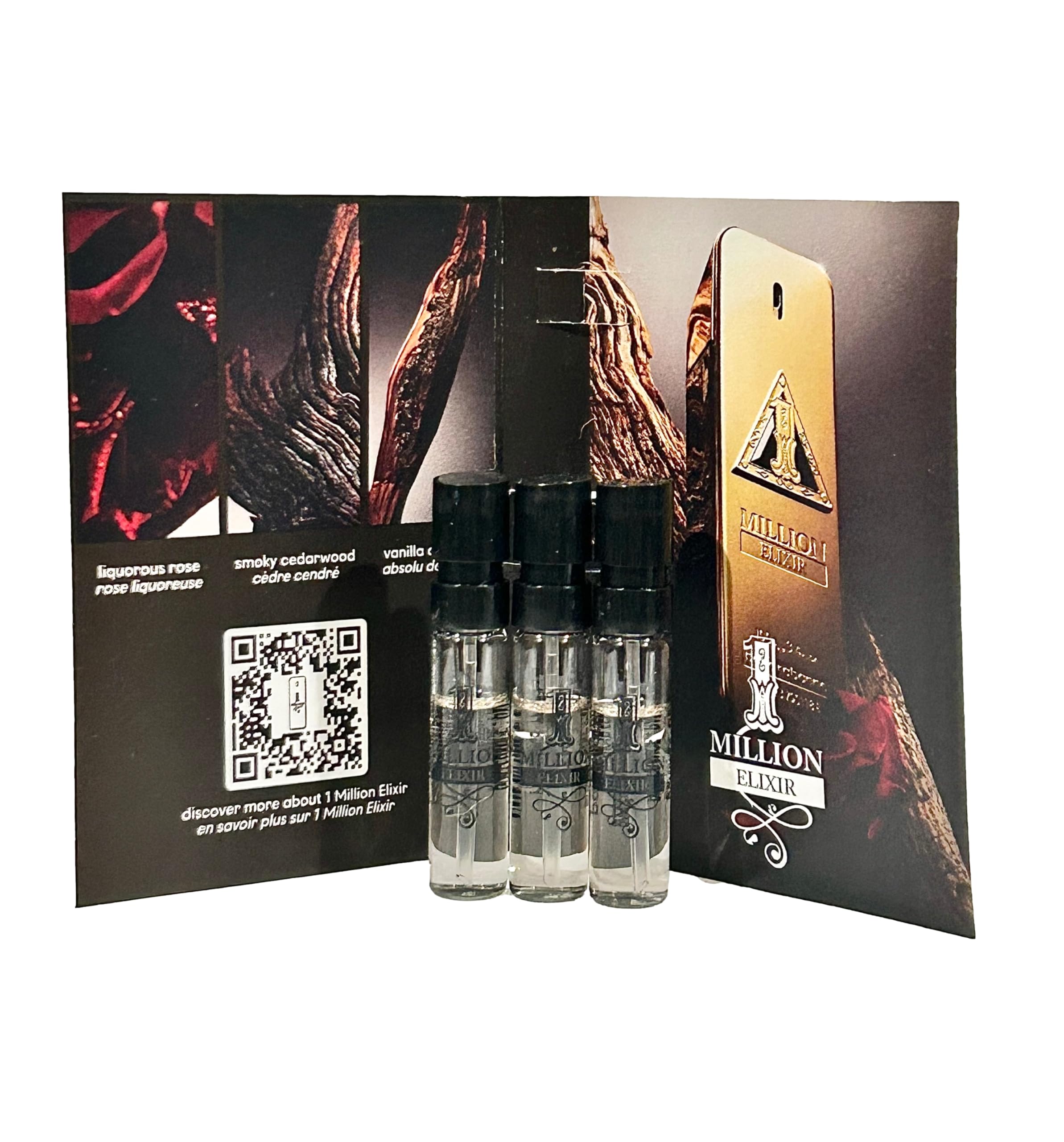 Vial de 1.5 ml de Paco Rabanne 1 Million Elixir Intense para llevar en el bolso.