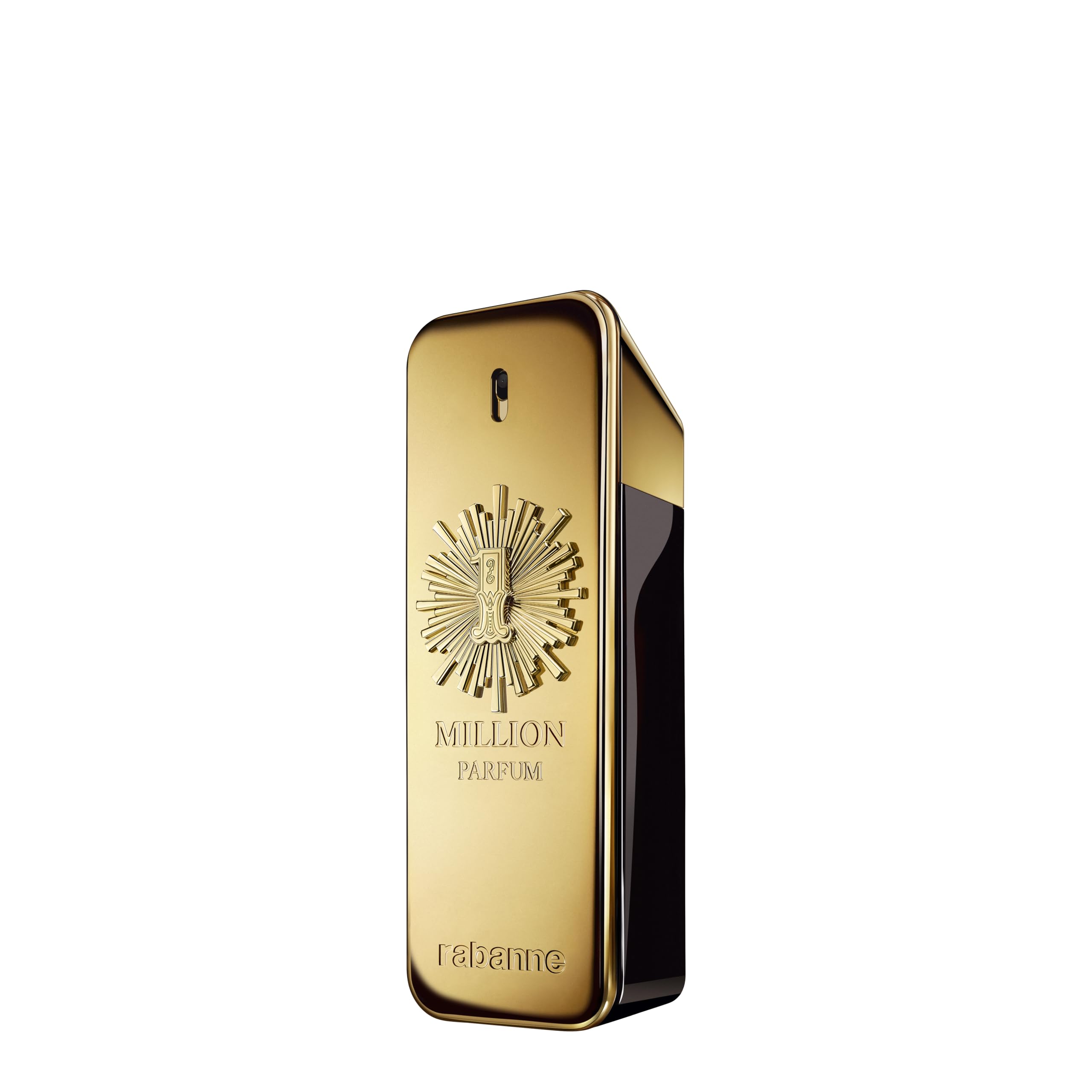 Paco Rabanne 1 Million Parfum, botella dorada, lujo para ocasiones especiales.