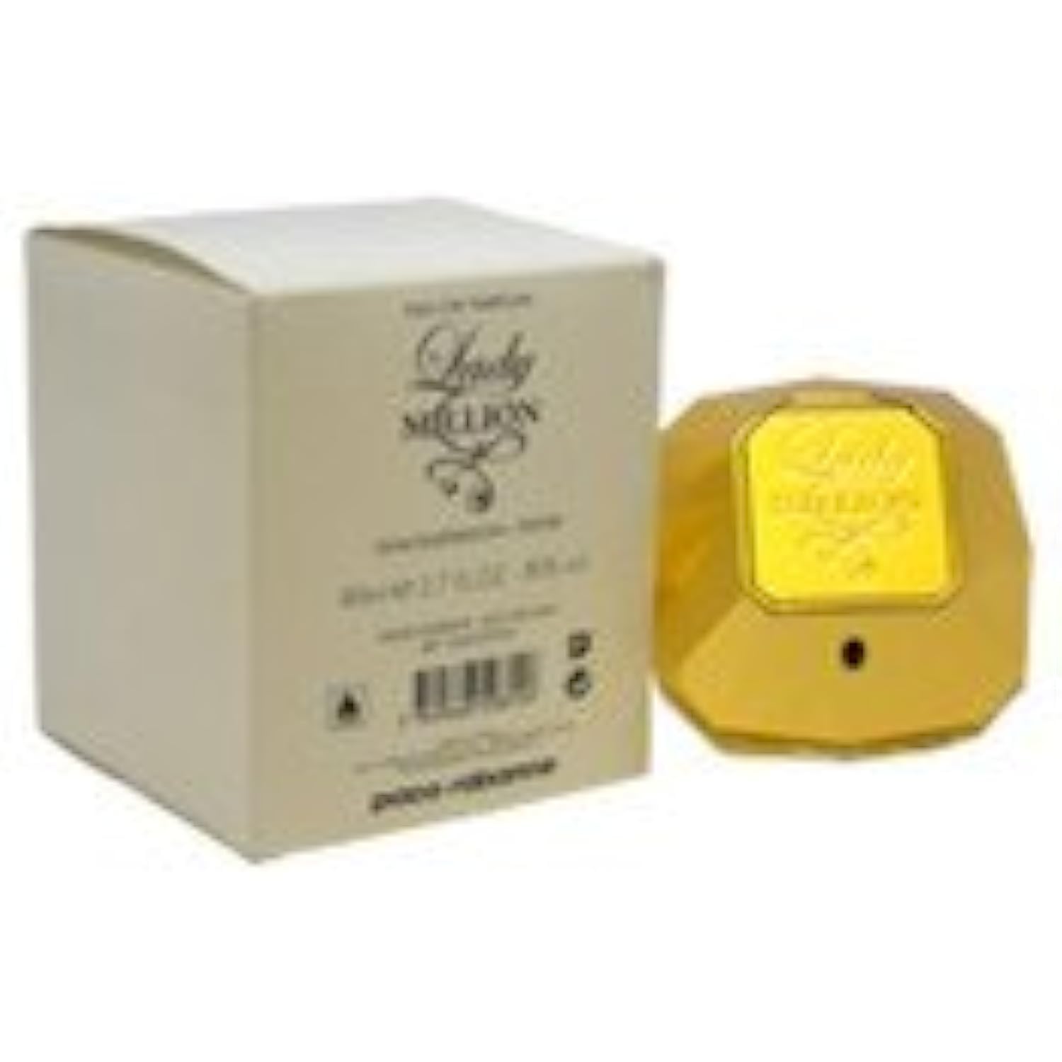 Paco Rabanne Lady Million, detalle de la botella, diseño elegante para llevar a diario.