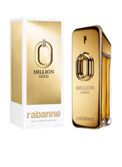 Paco Rabanne Million Gold Intense: close-up de la tapa, detalle de lujo.