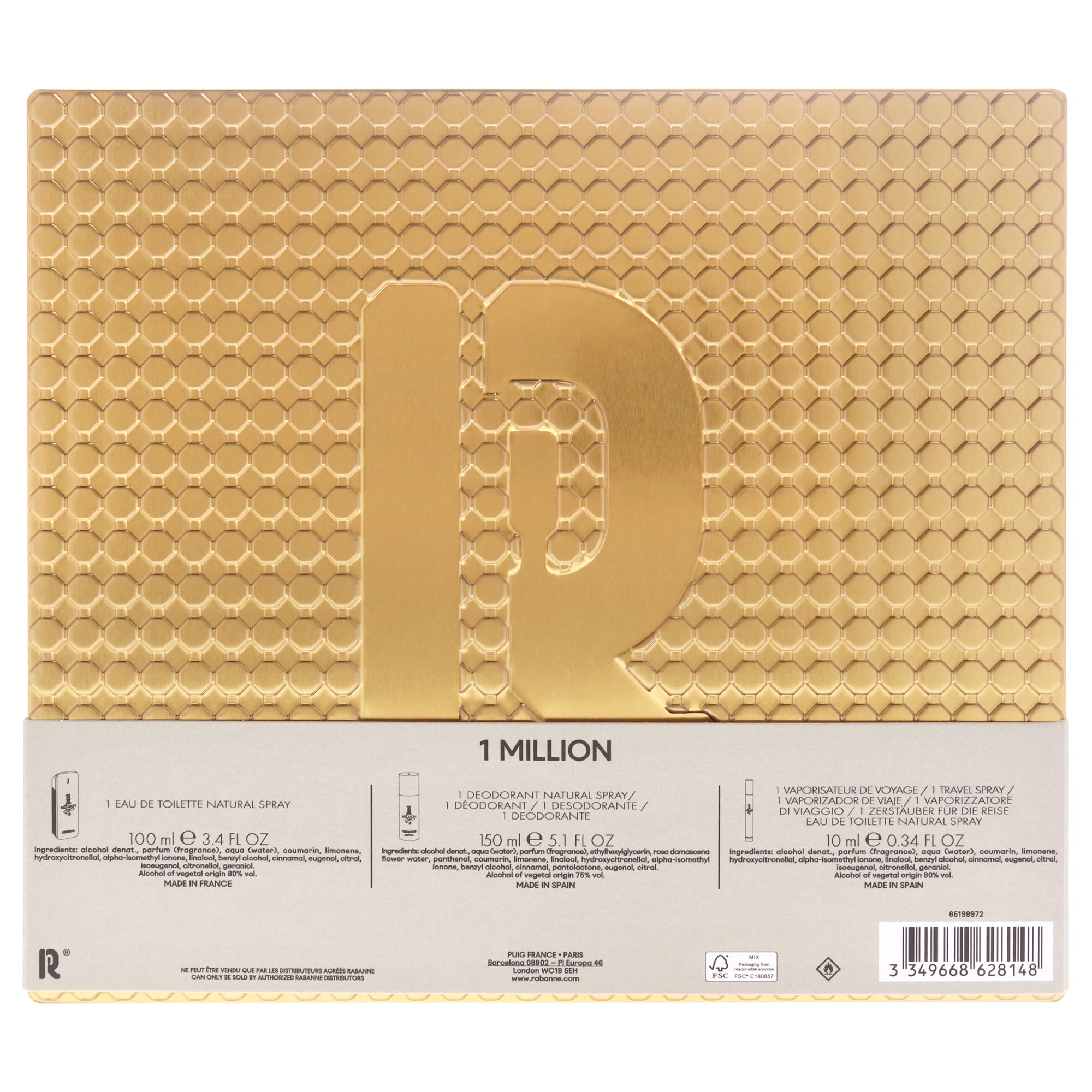 Paco Rabanne One Million, presencia duradera para salidas nocturnas.