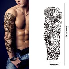 PADOUN manga tatuaje tribal para ducha y piscina: resistente al agua