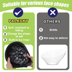 Palksky tazón facial hielo colapsable, ideal para viajar y cuidar la piel