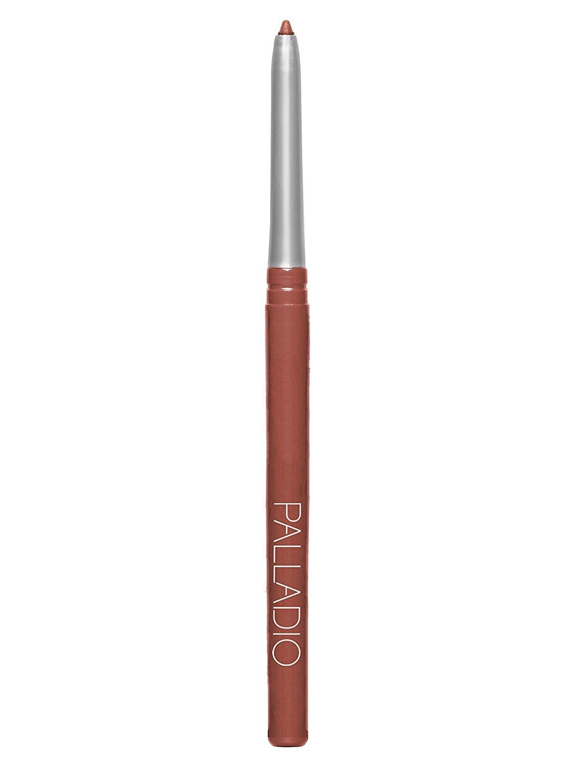 Palladio crayon contour lèvres retractable pour définition précise et longue tenue.