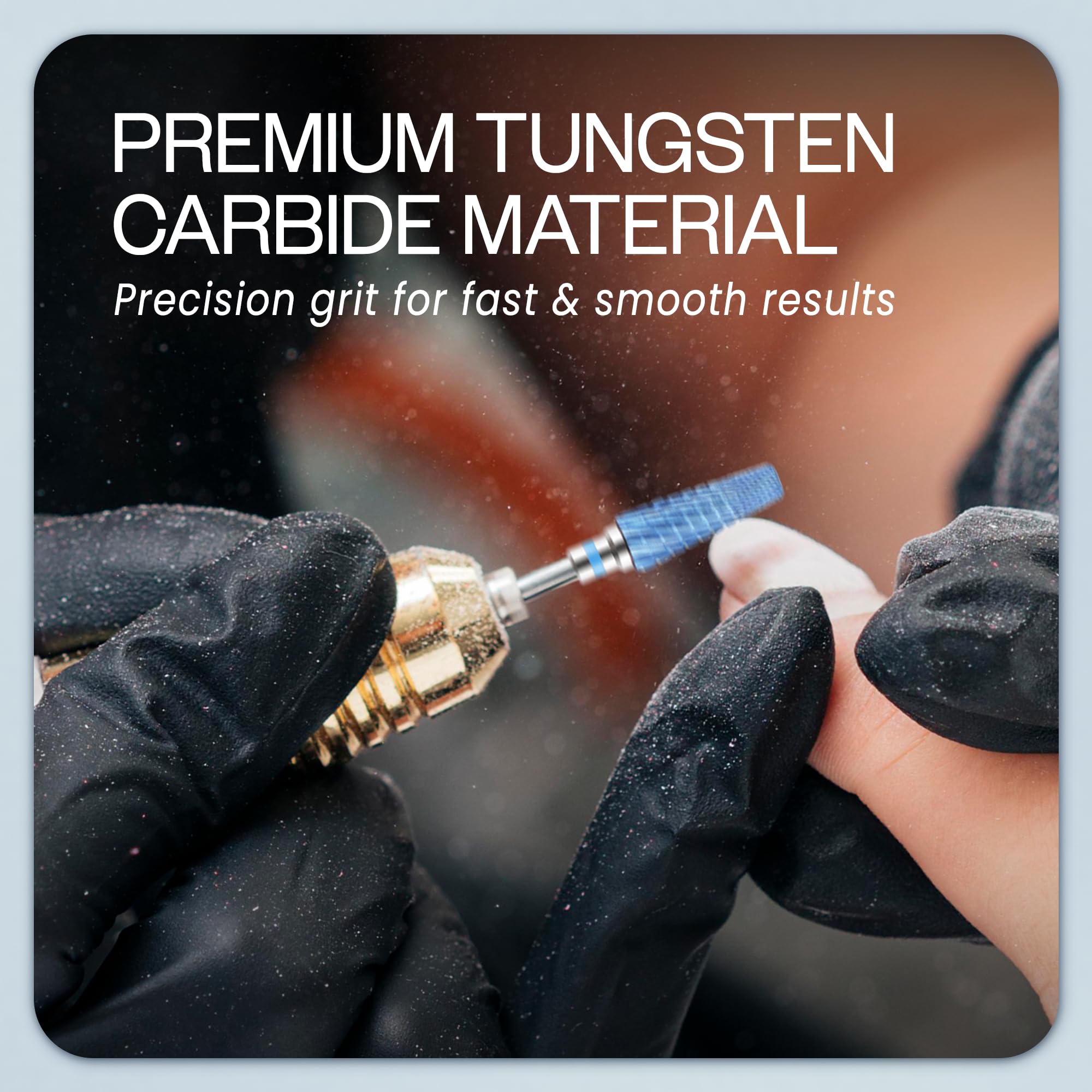 PANA 5-en-1 Pro taladro de uñas azul preparación de la uña, limpieza eficiente.