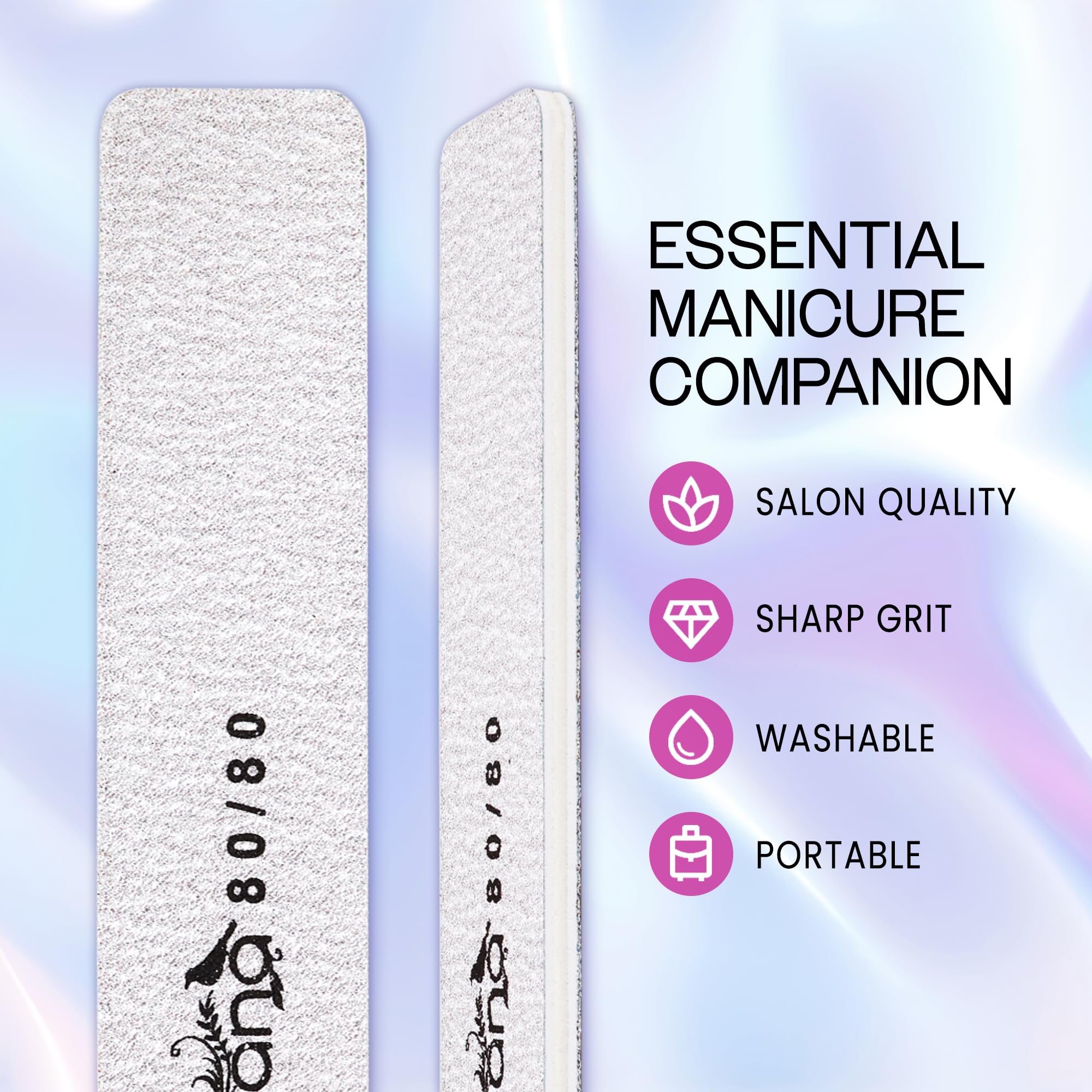 Lima PANA Zebra jumbo 80/80 para uñas naturales y acrílicas, alisado rápido