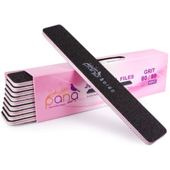 PANA lima emery jumbo doble lado negro 80 para uñas naturales y acrílicas, uso rápido.