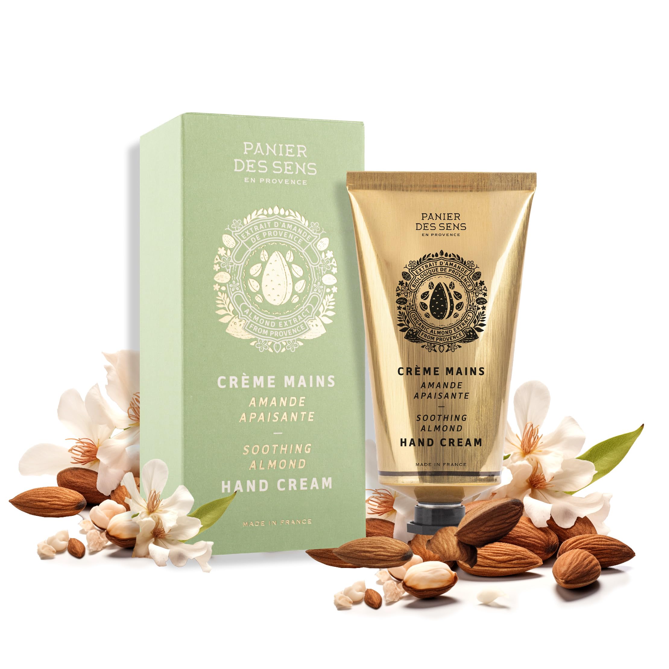 Panier des Sens crema de manos de almendra, envase elegante y útil para hidratar manos secas