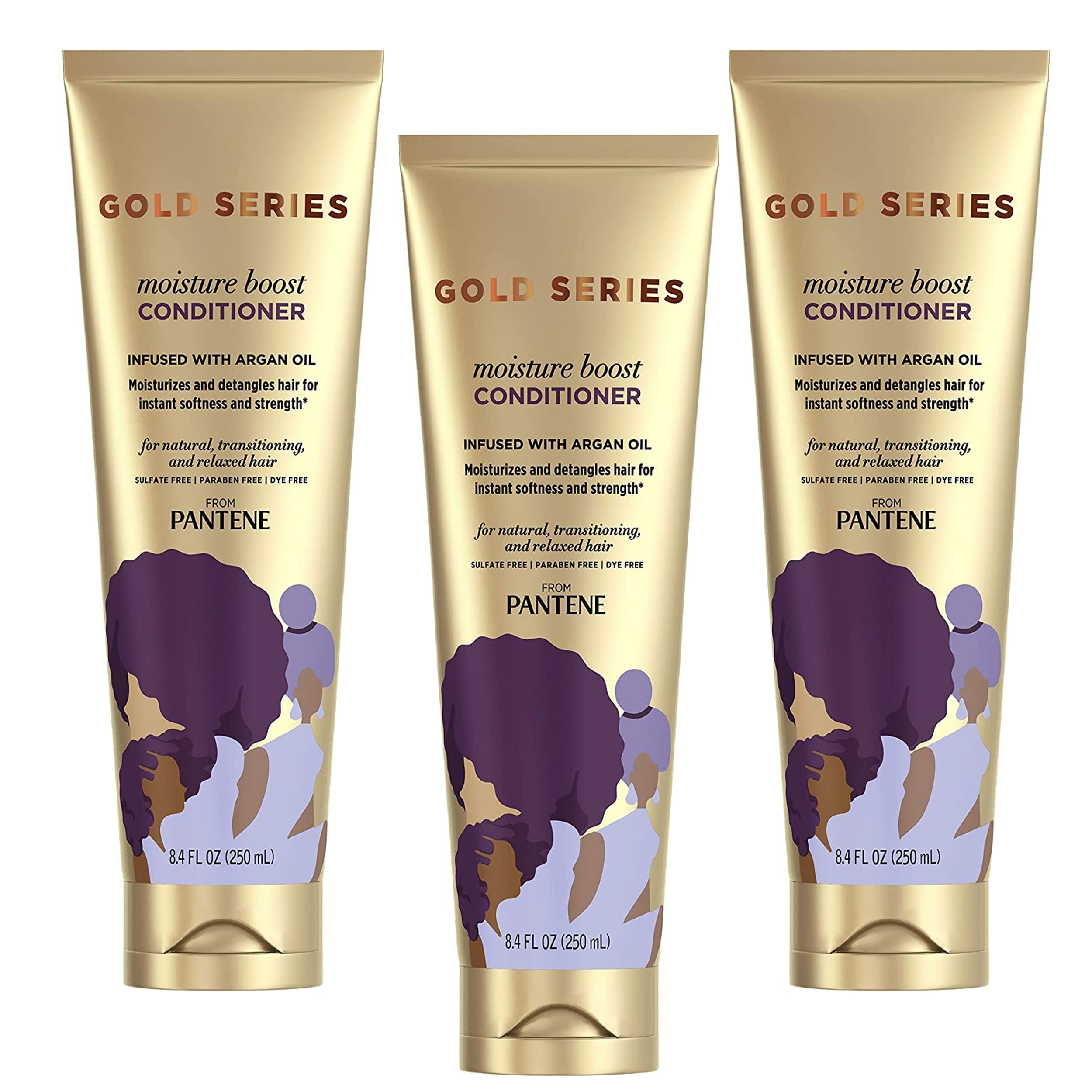 Pantene Gold Series, cabello con brillo tras el uso del acondicionador.
