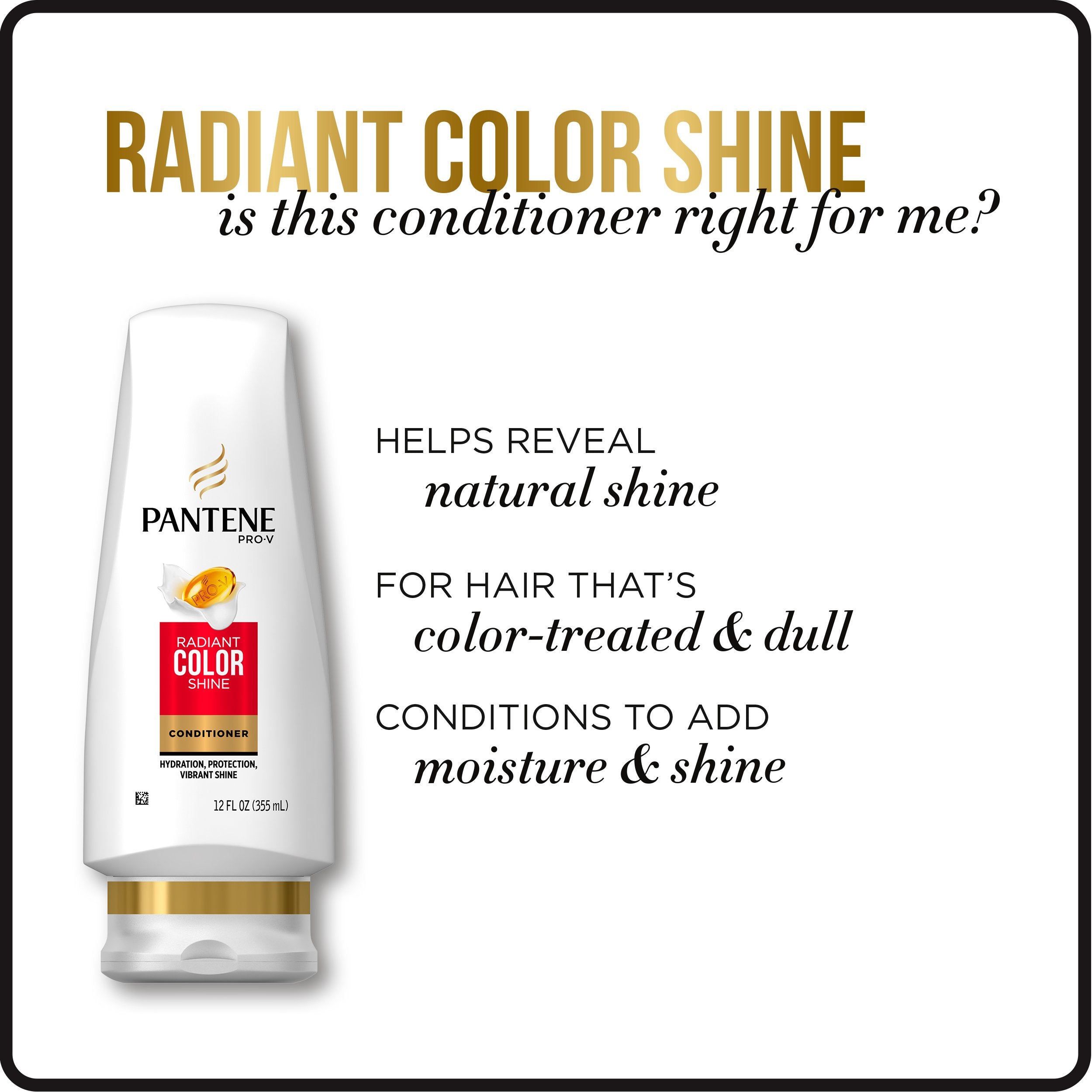 Pantene Pro-V Radiant Color Shine, acabado suave y color vibrante tras el sistema completo.