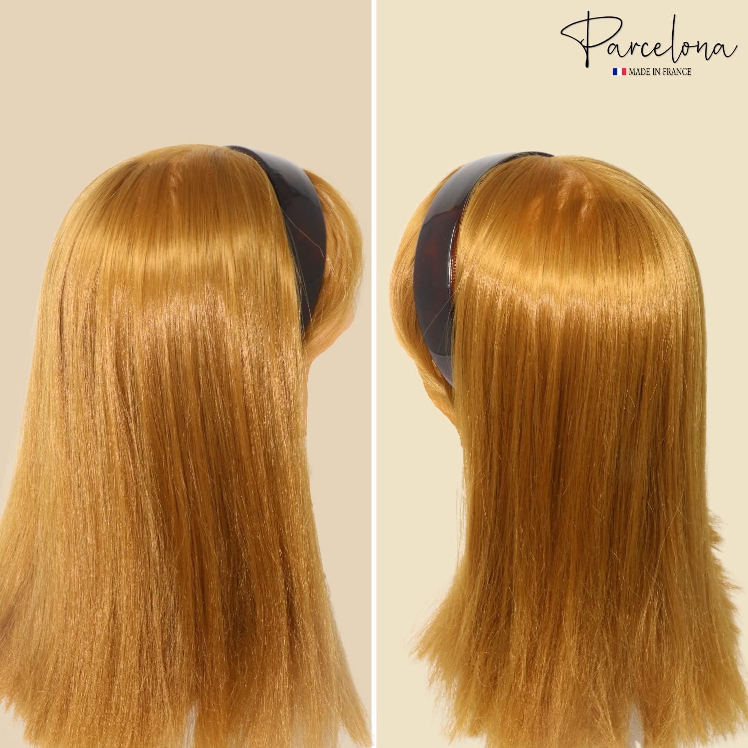 Diadema Parcelona estilo francés en empaque regalo para almacenamiento.