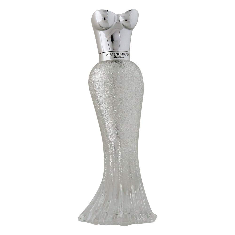 Presentación elegante de Paris Hilton Platinum Rush para mujer, ideal como regalo
