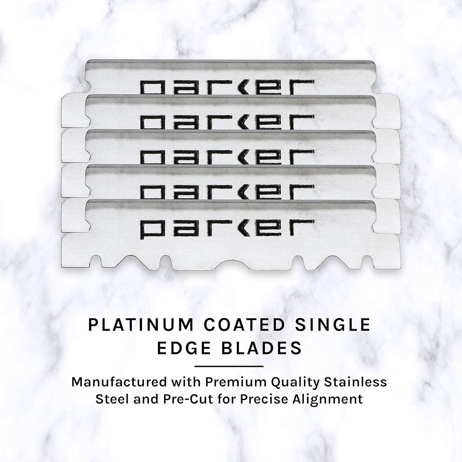 Parker SR1 incluye cinco hojas platino para primeras afeitadas
