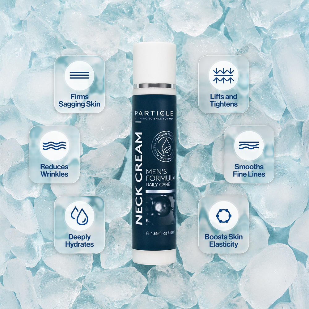 Particle Crema cuello textura suave, se desliza sin grasa y deja sensación fresca