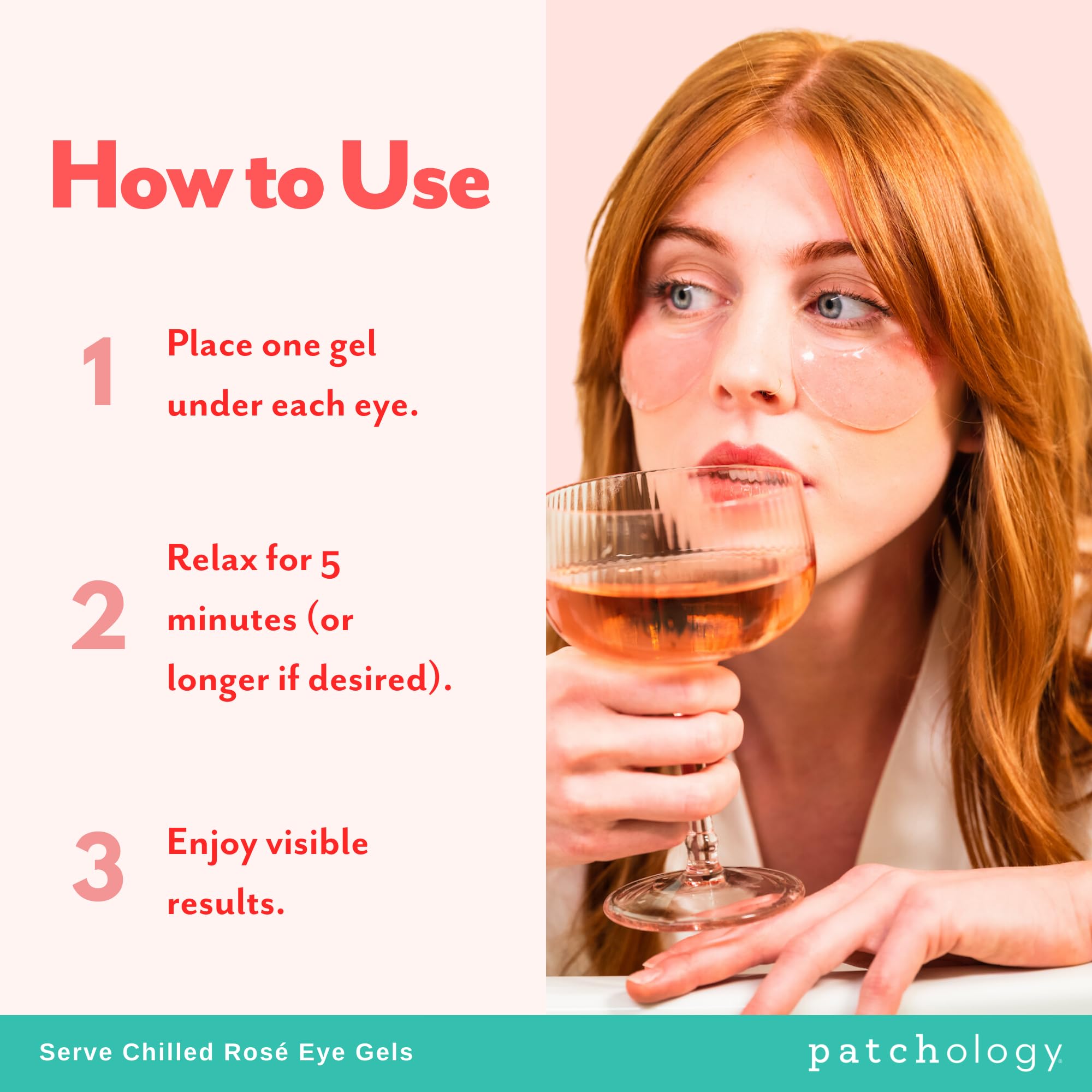 Envase Patchology con 15 pares para cuidado de ojos práctico