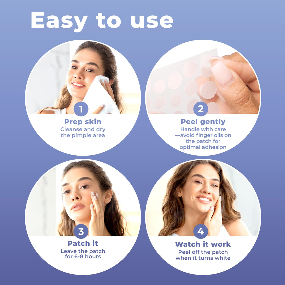 PatchRx parches acné rostro: disponibles en tamaños pequeño, mediano y grande para ajuste cómodo.