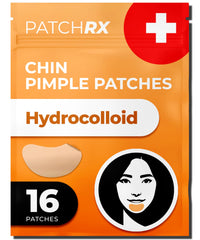 PatchRx parches barbilla, empaque práctico para uso diario.