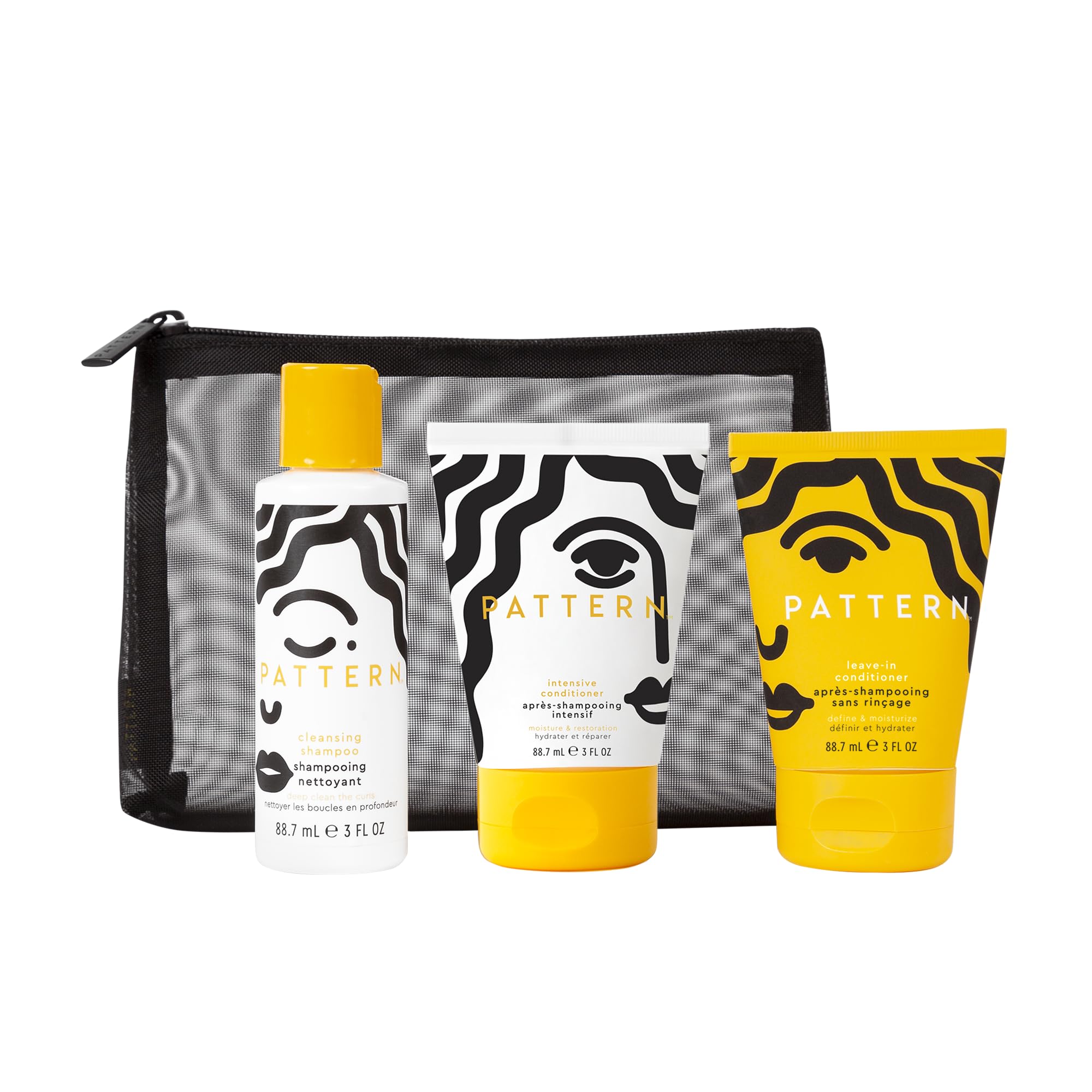 PATTERN Beauty – trousse de voyage texture, pratique pour essais et déplacement.