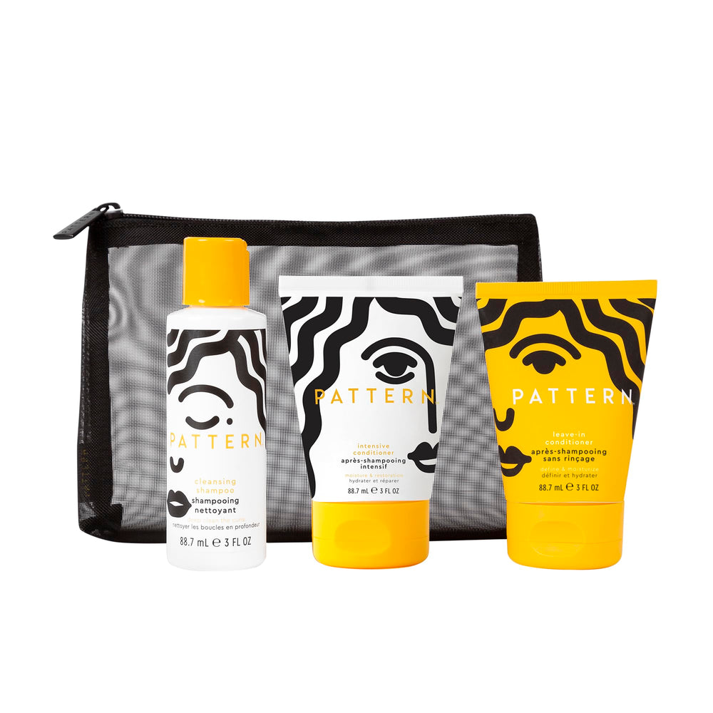 PATTERN Beauty – trousse de voyage texture, pratique pour essais et déplacement.