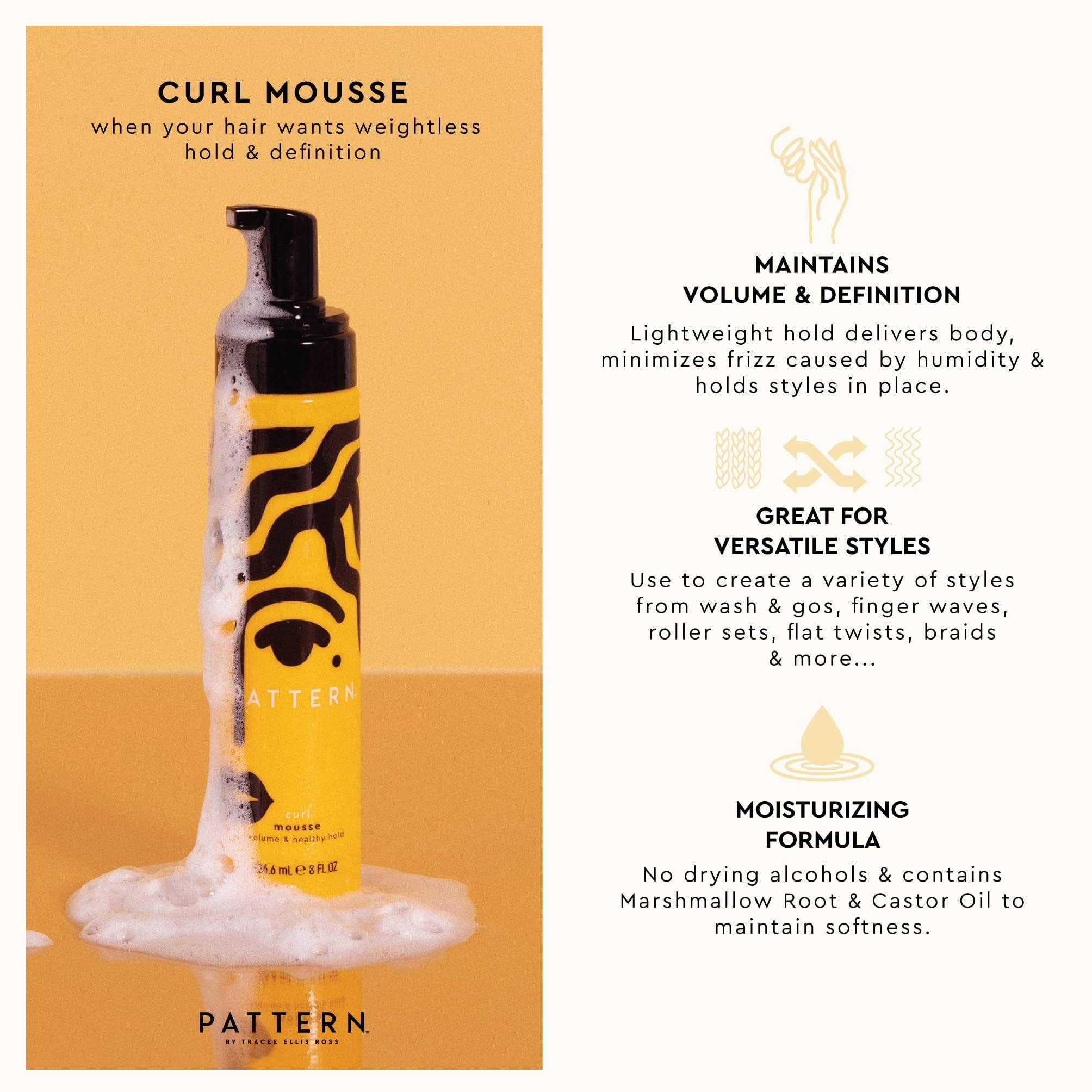 PATTERN Mousse define rizos 3a-4c con suavidad