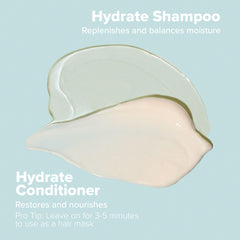 Textura sedosa de Hydrate Shampoo durante el lavado