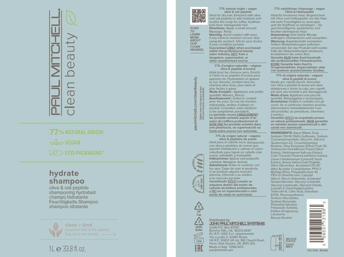 Aplicación diaria del Hydrate Shampoo para cabello seco