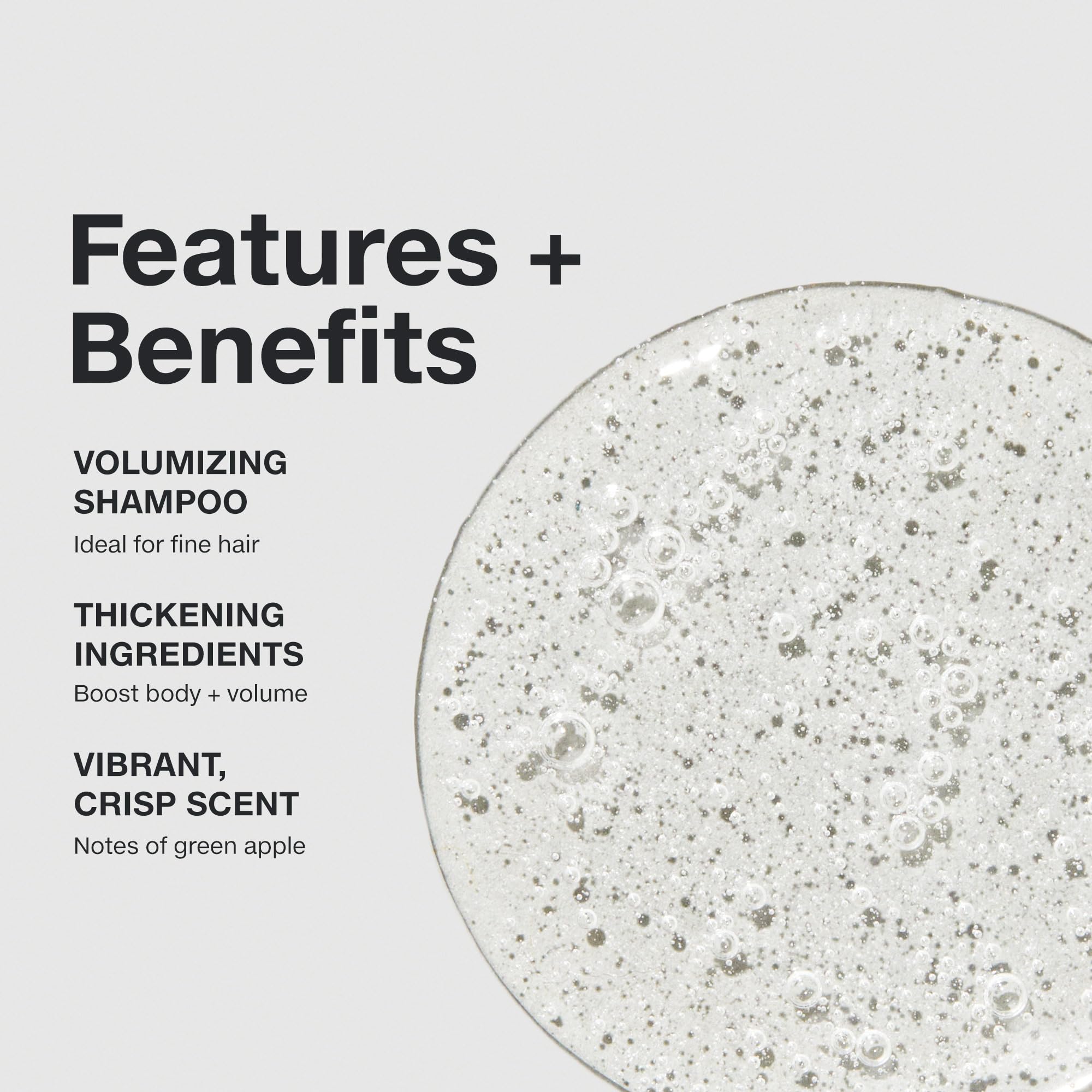 Ingrediente panthenol potencia el cuerpo del cabello tras el lavado.