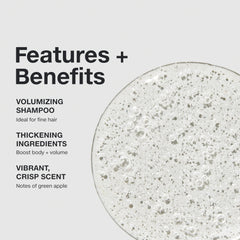 Ingrediente panthenol potencia el cuerpo del cabello tras el lavado.