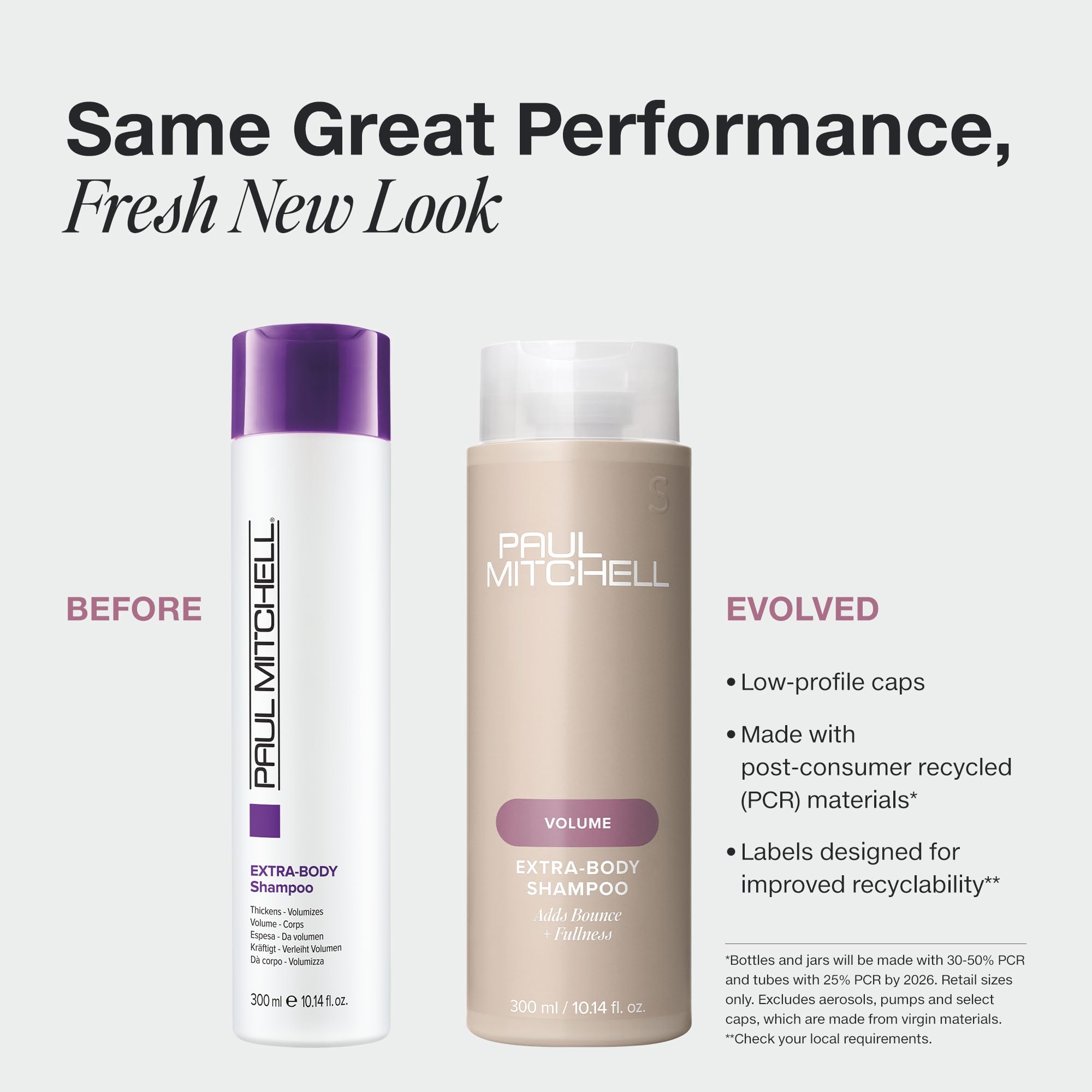 Paul Mitchell Extra-Body Shampoo muestra volumen en cabellos finos.