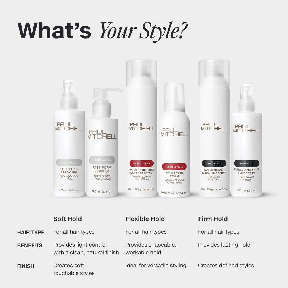 Paul Mitchell Sculpting Foam ayuda a lograr un acabado sedoso.