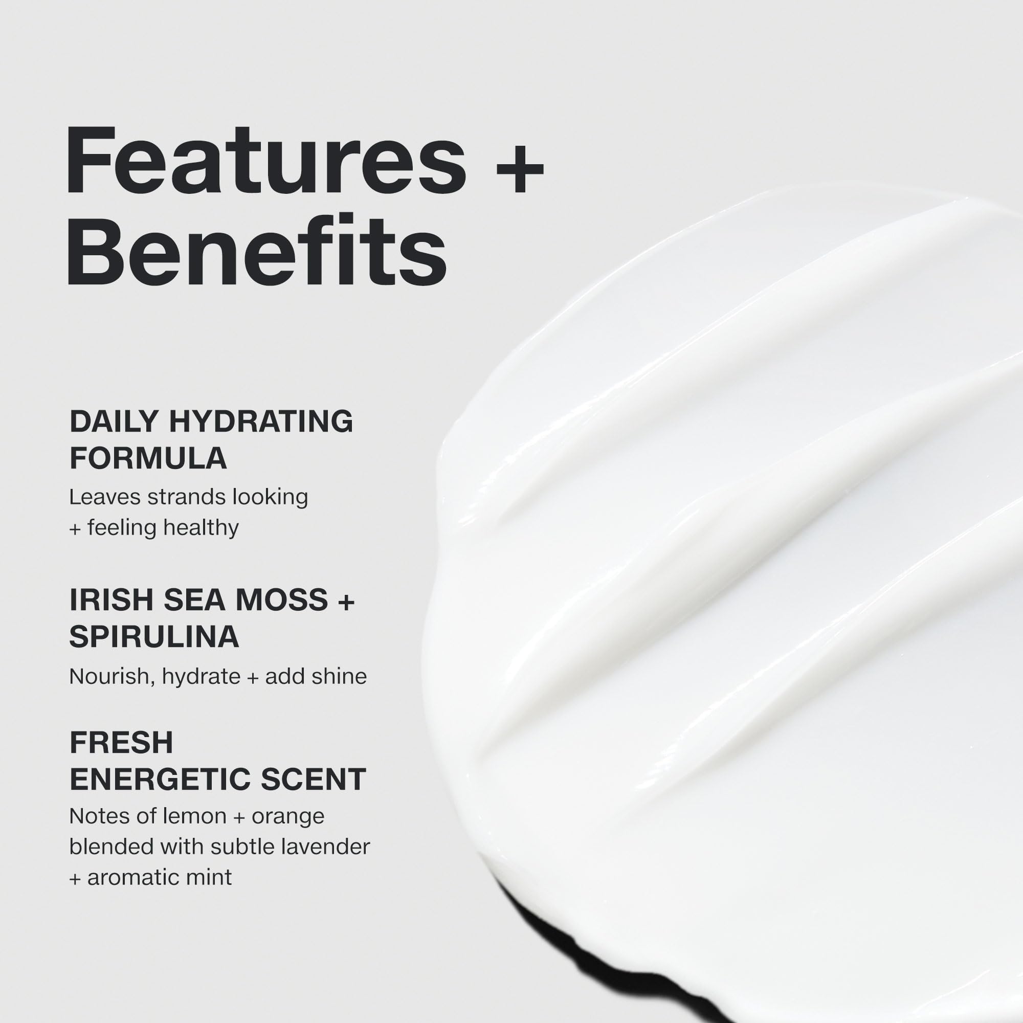 Textura cremosa de Paul Mitchell Sheer Hydration facilita la aplicación y deja cabello suave.